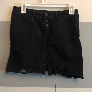 Cute black jean skirt
